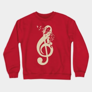 Treble Clef -  Music Saxophone - Vintage Crewneck Sweatshirt